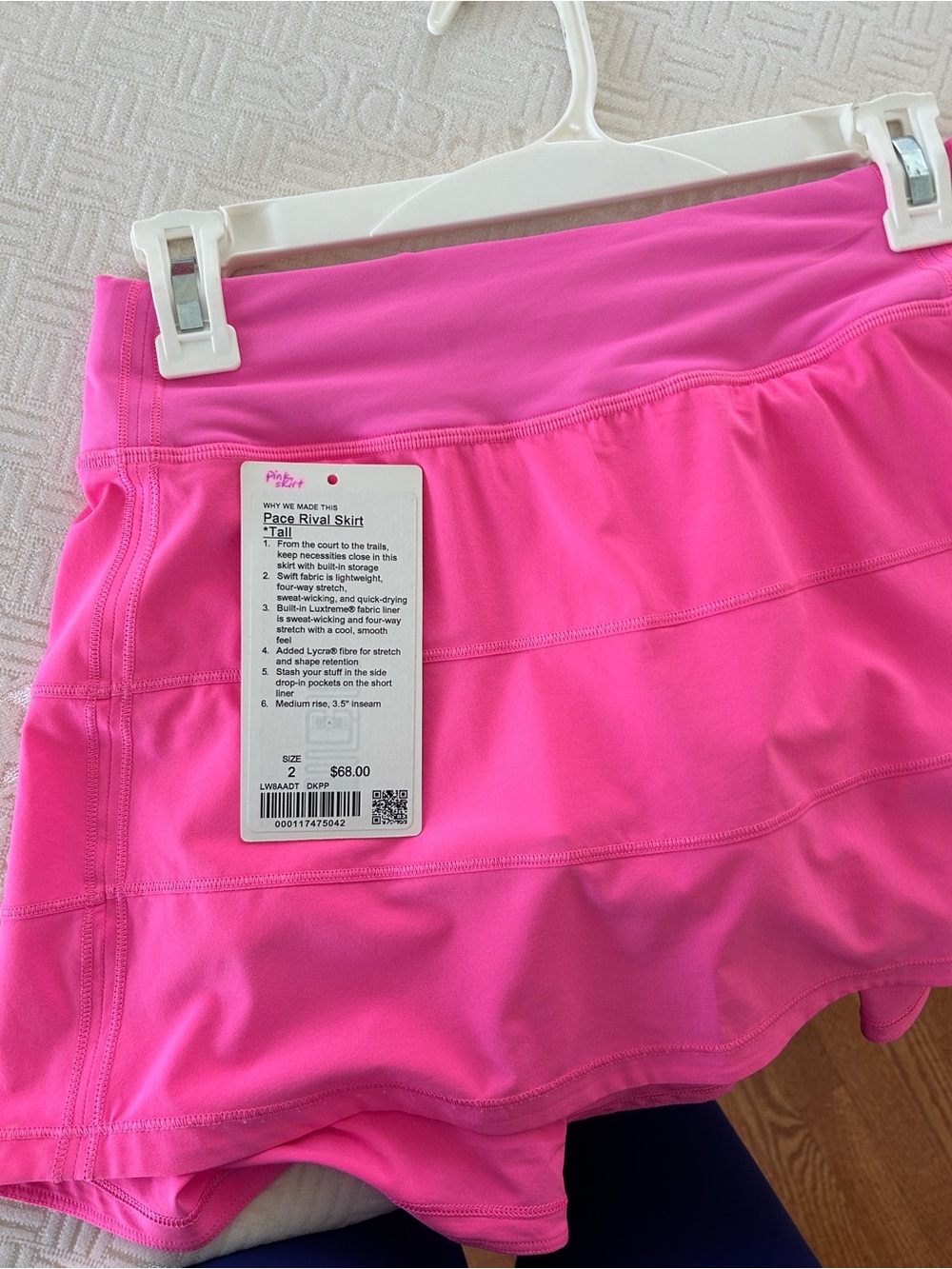 lululemon athletica Hot Pink Athletic Skort (I wear size 2-4 this fits perfectly